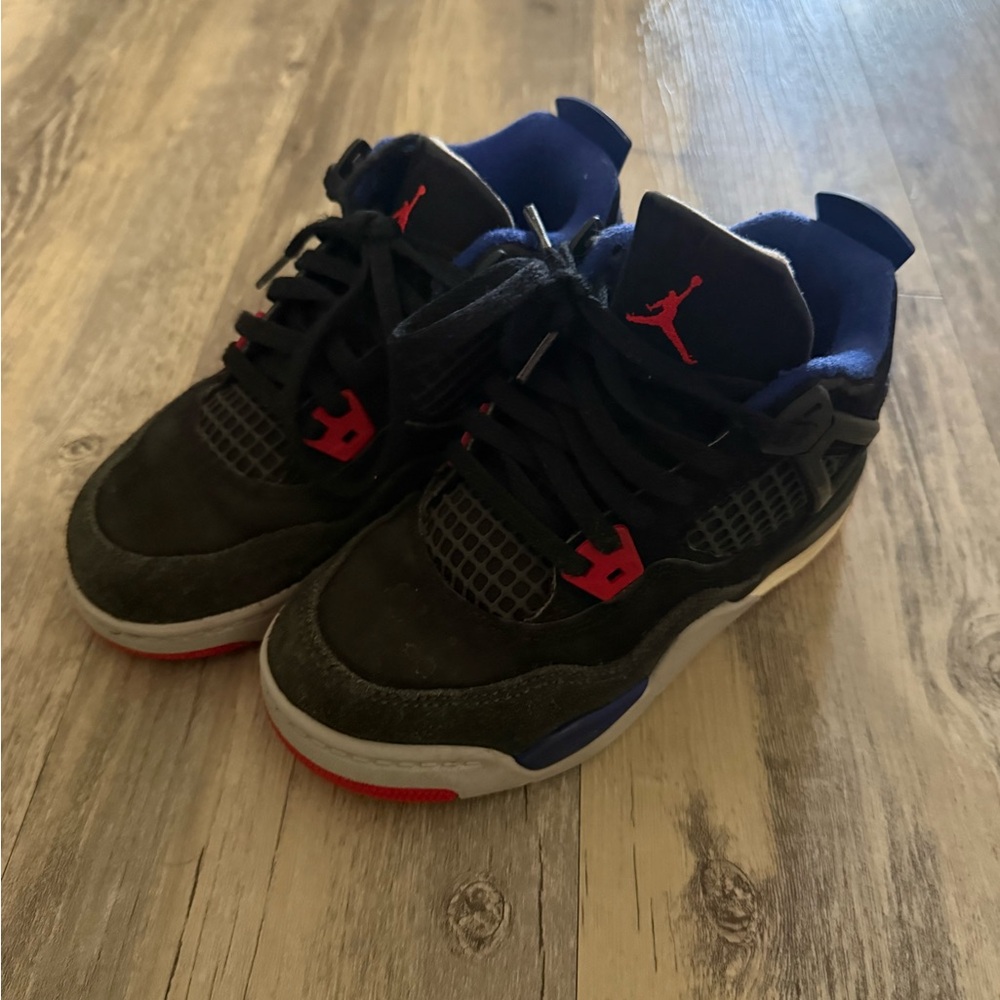 Jordan Kids Black and Blue Sneakers